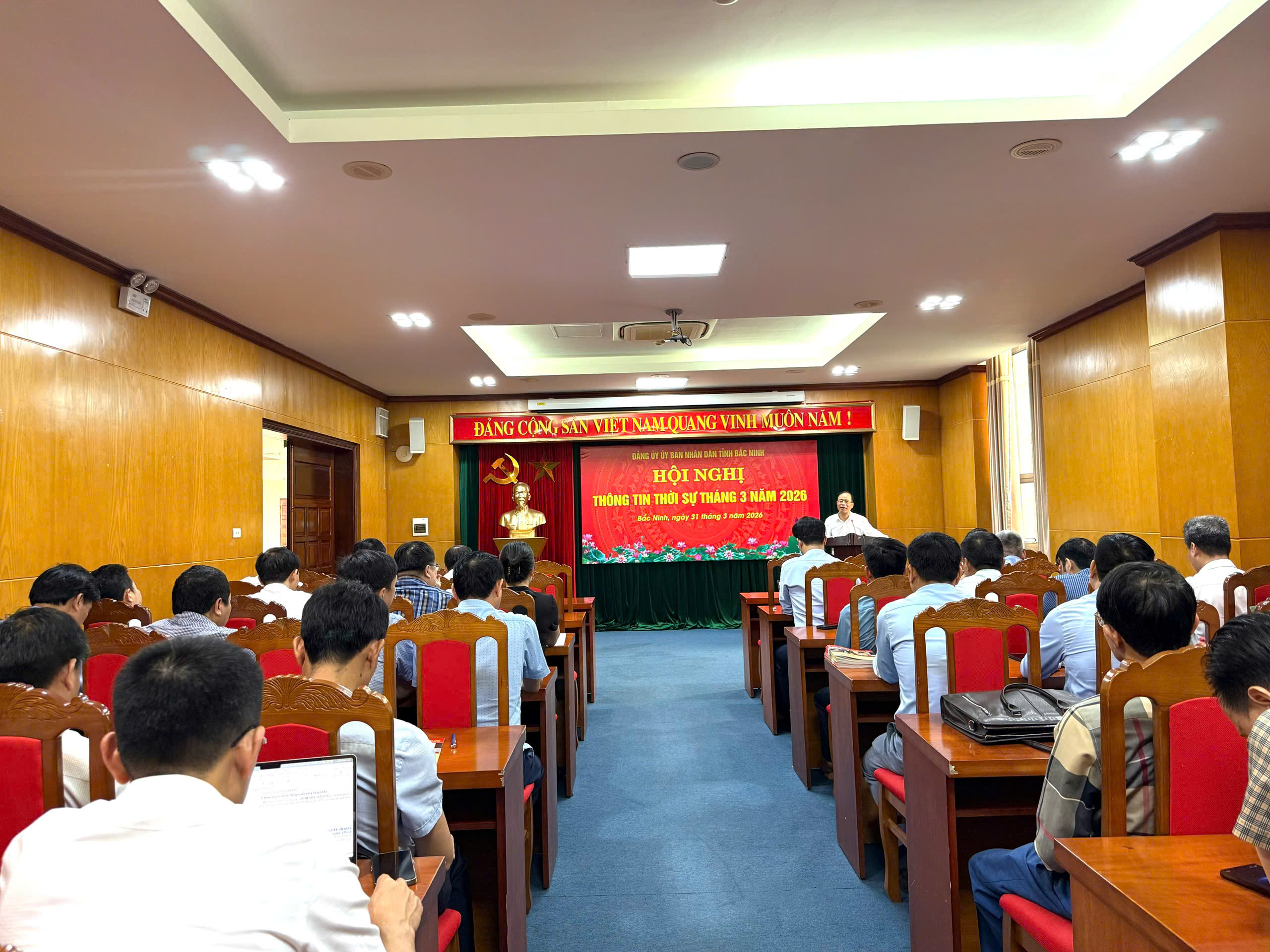 Đảng ủy UBND tỉnh Bắc Ninh tổ chức Hội nghị Thông tin thời sự tháng 3/2026