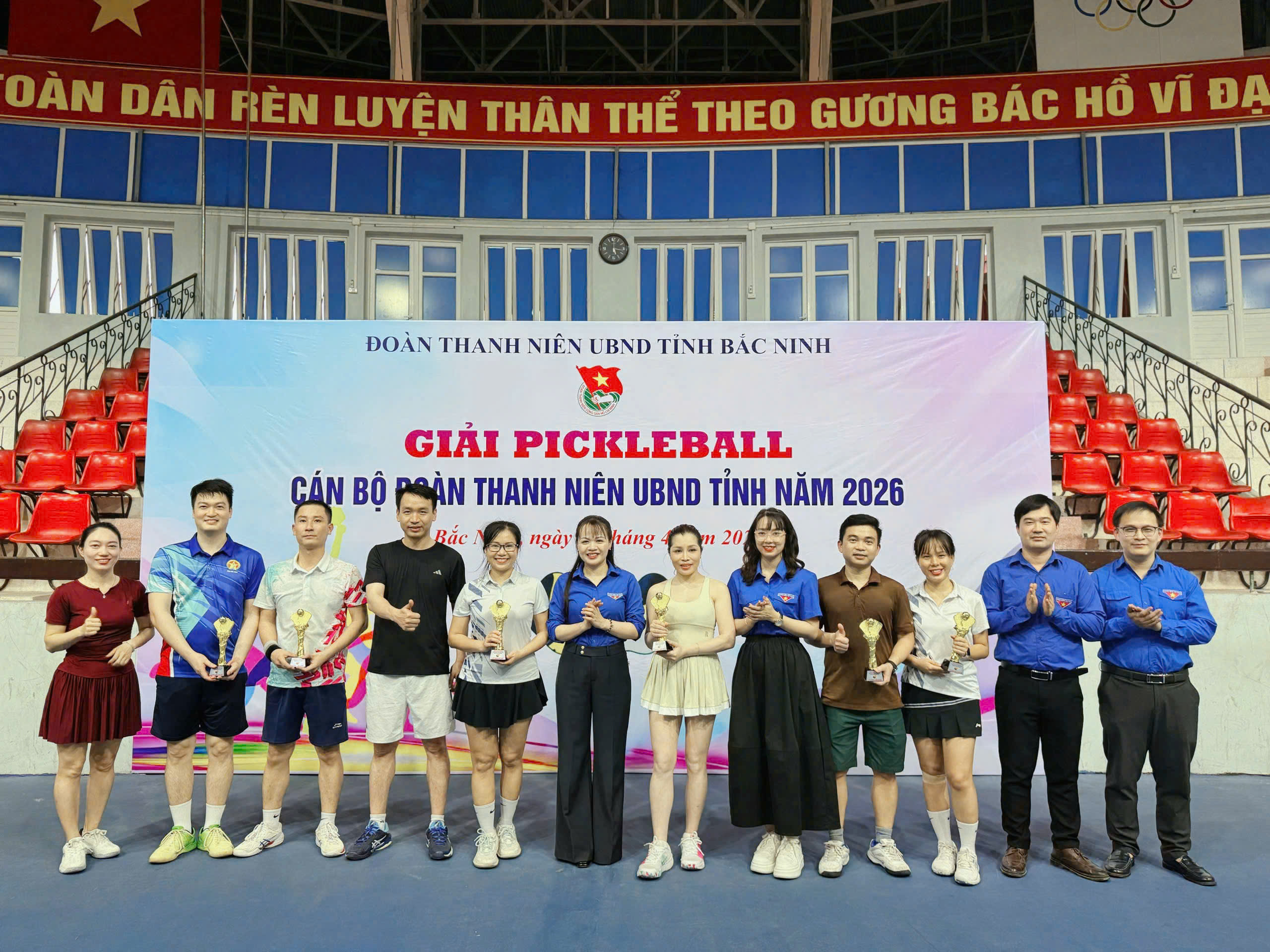 Sôi nổi Giải Pickleball cán bộ Đoàn Thanh niên UBND tỉnh năm 2026